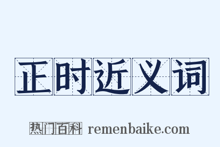 正时近义词是什么意思的图片